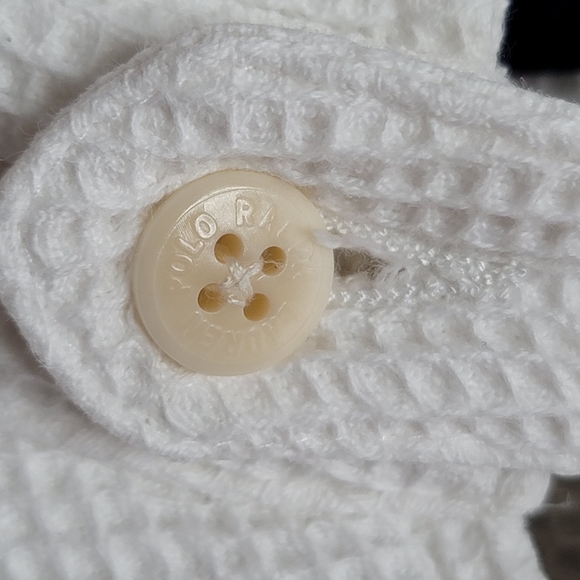 Polo Sport Ralph Lauren Vintage Waffle Zip Up Swatshirt White Men's Size M - Picture 9 of 16